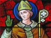 Stained glass window of St. Birinus at Dorchester Abbey